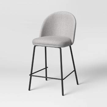Nils Metal Base Counter Height Barstool Gray Woven Fabric - Project 62™