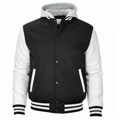 Spire By Galaxy Galaxy Formaker Men's Hooded Varsity Jacket w/ Detachable Hood — фото 2