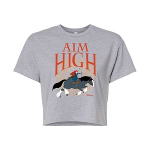 Women's - Disney - Merida Aim High Bow & Arrow Cropped Graphic T-Shirt - 1 of 4