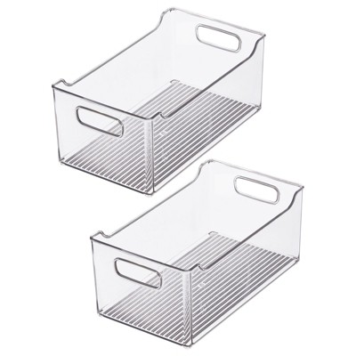 mDesign Kitchen Plastic Storage Organizer Bin, Open Dip Front and ...