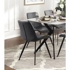 NicBex 5PCS/7PCS Dining Table Set,Rectangular Dining Table with Sintered Stone Tabletop and 4/6 Upholstered Chairs for Kitchen,Gray - 3 of 4