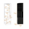 Corner Wine Bar Cabinet with Wine Racks, Open Shelves, and Bottom Storage-Multifunctional Wooden Storage Solution - 3 of 4