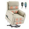 Hyleory Power Lift Recliner Chair for Elderly, PU Leather Electric Recliner Chairs with 2 Side Pockets, Lift Massage Chair with 8-Point Massage - 2 of 4