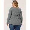 Agnes Orinda Women's Plus Size Houndstooth Formal Outfits Plaid Tie Waist Workwear Blouses - image 4 of 4