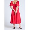 ELOQUII Women's Plus Size Puff Sleeve Flare Dress - 3 of 4