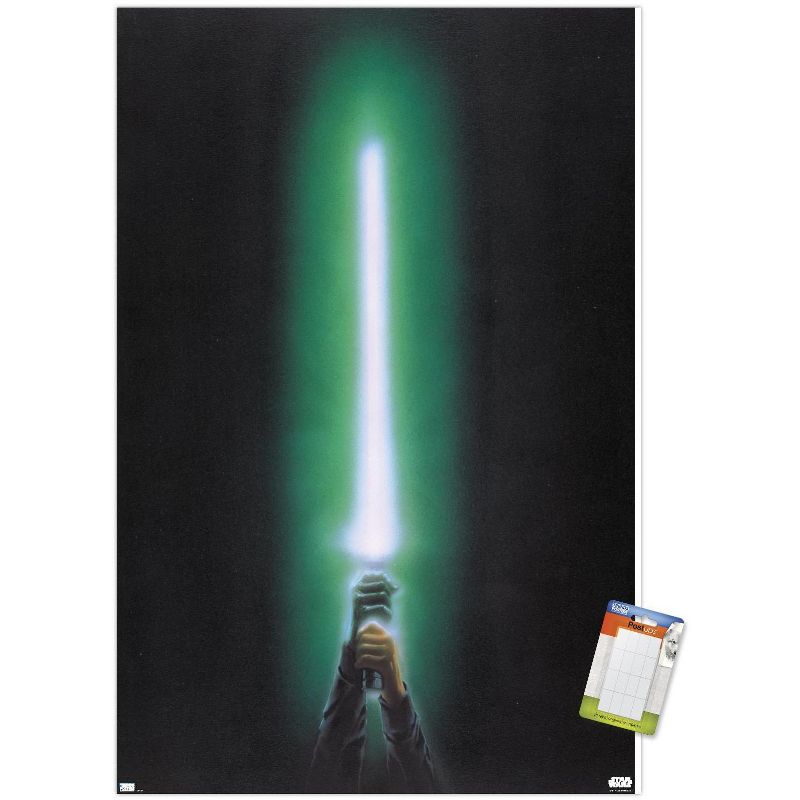 Trends International Star Wars: Original Trilogy - Green Lightsaber Unframed Wall Poster Prints, 1 of 7