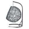 Cesicia Gray Cat Swing Bed with Stand & Cushion, Rattan Wicker Swing Chair, Hanging Swinging Cat Bed for Cats, Small Dogs, and Small Animals - 4 of 4