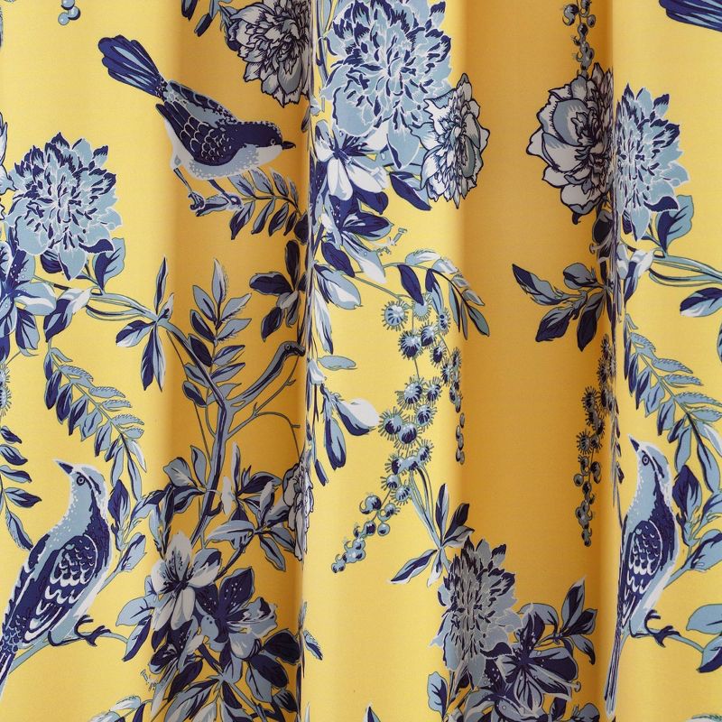 Set of 2 Farmhouse Bird and Flower Insulated Grommet Blackout Window Curtain Panels - Lush Décor, 5 of 8