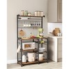 VASAGLE Bakers Rack with Magnetic Knife Holder, Paper Holder, Wire Basket, 8 Hooks, Organizers and Storage, Baker's Rack with Wire Basket - 2 of 4