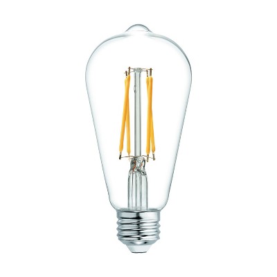 General Electric 2pk 60W VintaAline ST19 Filament Clear LED Light Bulb White