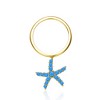14K Gold Plated Modern Ring Featuring Radiant Blue Topaz Cubic Zirconia – A Sleek and Sophisticated Design with Stunning Blue Accents - 3 of 3