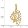 Black Bow Jewelry 14k Yellow Gold Cut-Out Headdress Polished Pendant - 3 of 4