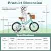 Costway 16'' Kids Bike w/Height Adjustable Handlebar Seat Basket Bell Training Wheels - 2 of 4