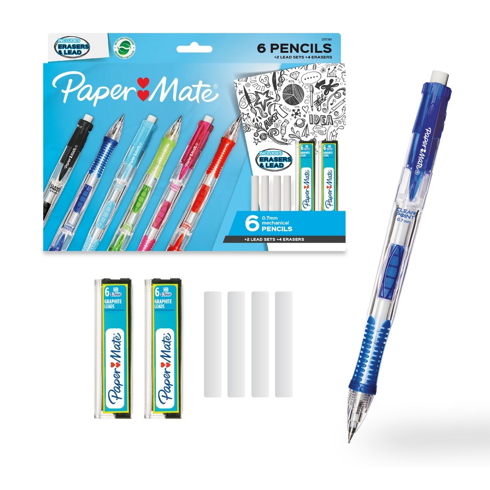 Paper Mate 6ct Clearpoint 0.7mm MultiPack