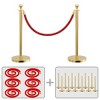 TinyHomie Stainless Steel Posts with Velvet Ropes for Events, Hotels, and Theaters - 2 of 4