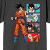 Dragon Ball Super Goku Character Panels Men's Charcoal Heather Crew Neck Short Sleeve T-shirt - 2 of 3