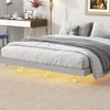 NicBex Wood Platform Bed Frame,Floating Bed with LED Lights Underneath - 4 of 4