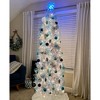 Northlight Sparkly Blue and White Snowflake Christmas Wired Craft Ribbon 2.5" x 16 Yards - 4 of 4