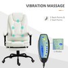 Faux Leather Adjustable High Back Office Recliner Chair with 7-Point Vibrating Massage, Lumbar Support and Footrest - 4 of 4