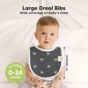 KeaBabies 8pk Organic Baby Bibs for Boy, Baby Drool Bib for Baby Boys and Girls, Newborn Teething Bibs - 2 of 4