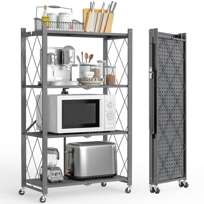 SKONYON Storage Shelves Foldable metal shelves Garage Shelving Units 4-Tier and 5-Tier