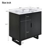 30" Modern Bathroom Vanity with Sink, Wood Frame Cabinet with Double Doors, Spacious Storage Solution for Compact Bathrooms - The Pop Home - 3 of 4
