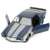 1973 Chevrolet Camaro Dark Blue Metallic with Gray Stripes and Winter Soldier Diecast Figure 1/32 Diecast Model Car by Jada - 3 of 4