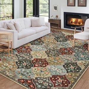 Vintage Distressed Rugs Machine Washable Area Rug - 1 of 4