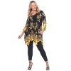 Women's Plus Size Floral Chain Printed Tunic Top with Pockets - White Mark - 2 of 3