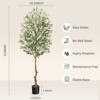 Jojoka Artificial Olive Tree, Tall Faux Potted Olive Plant with Realistic Fruits and Branches for Indoor Home Office Living Room Decor - 2 of 4