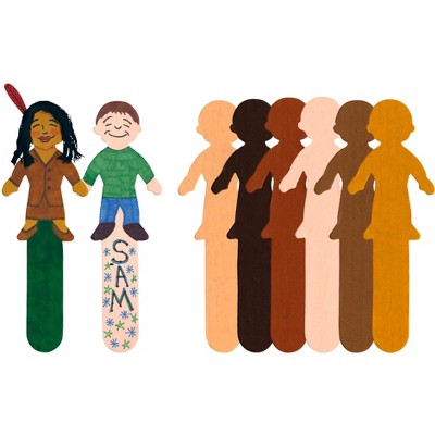 Roylco Kid Craft Sticks, 2-1/2 x 7 Inches, Assorted Skin Tones, pk of 24