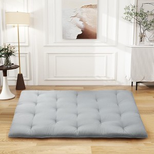 Japanese Floor Mattress Full Size, 54" x 80" Tatami Mat Foldable Japanese Floor Bed Roll Up Mattress Camping Sleeping Pad for Dorm RV Travel - 1 of 4