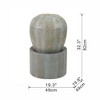 NAYSAYE Fountain Outdoor Cement Urn Water Feature Decorative for Garden Lawn Patio Deck, Blue, 19.3"*32.3"*57.2" - 3 of 4