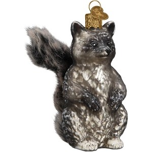 Old World Christmas Blown Glass Ornament for Christmas Tree, Vintage Woodland Collection, Raccoon - 1 of 4