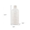HomeRoots 14" Off White And Natural Geometric Metal Cylinder Table Vase - 3 of 4