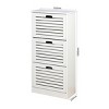Syemin Shoe Racks Wooden Shoe Cabinet for Entryway, Freestanding Shoe Storage Organizer, Shoe Storage Cabinet Entryance, White, 20.94"*9.45"*43.1" - 3 of 4