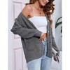 Women's Crochet Lightweight Cardigans Spring Long Sleeve Button Up Sweater - 3 of 4