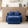 48.8" Modern Luxury Corduroy Daybed Sleeper Sofa with Solid Wood Frame and Removable Cushions - 3 of 4