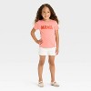 Toddler Girls' Je T'aime Mama Graphic T-Shirt - Cat & Jack™ Coral Orange - 4 of 4