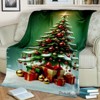 Lomsoe Christmas Tree with Christmas Gifts Print Flannel Blanket - All Seasons Soft Cozy Warm Throw Blanket for Bed, Napping, Camping, Travel, Office - 2 of 4