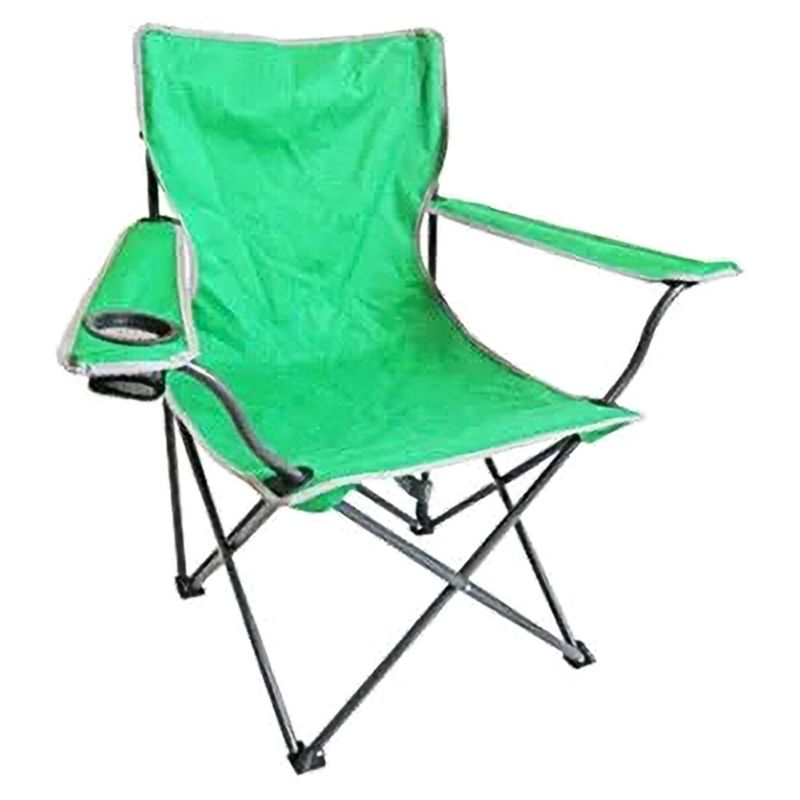 Four Seasons Courtyard OC500S-V Self Enclosing Lightweight Quad Chair with Cupholder for Camping, Sporting Events, and Tailgating, Blue (6 Pack), 3 of 5