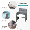Sunsitt 6pc Outdoor Patio Conversation Set with Ottoman White - 3 of 4