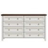 8-Drawer Wood Farmhouse Rustic Dresser Chest with Spacious Drawers, Sturdy Durable Design, and Metal Round Knobs - 2 of 4