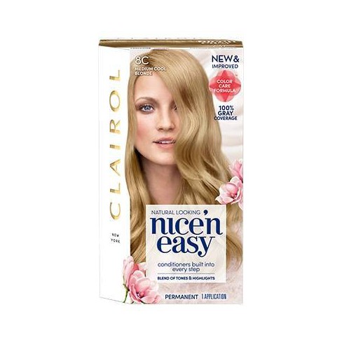 Clairol Nice N Easy Permanent Hair Color 8c Medium Cool Blonde