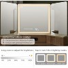 SinCiDo Makeup Vanity Desk with 3 LED Mirror & Charging Station, 48" Fluted Vanity Table with Glass Top & Storage Cabinets for Bedroom, Beige - 4 of 4