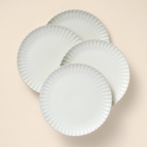 10.5" Scalloped Edge Stoneware Dinner Plate - Hearth & Hand™ with Magnolia - image 1 of 4