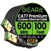 GEARit Cat7 Outdoor Ethernet Patch Cable - SFTP Shielded Foil Twisted Pair - Waterproof, Black - 2 of 4