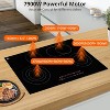 30" Built-in Electric Cooktop 7900W Ceramic Glass Radiant Stovetop 4 Burners - 3 of 4