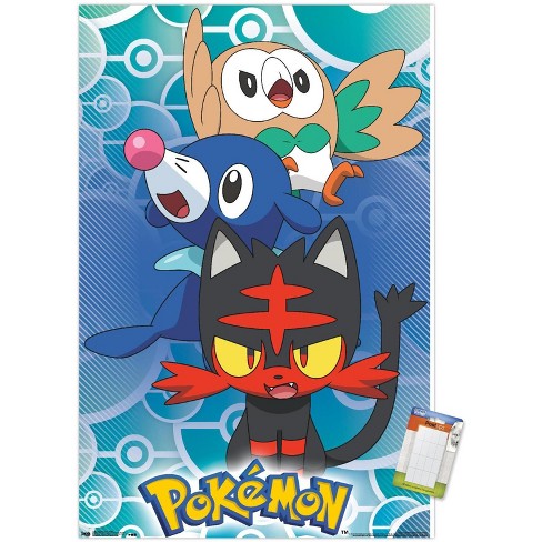 Pokemon - Alola Partners Poster Emoldurado, Quadro em