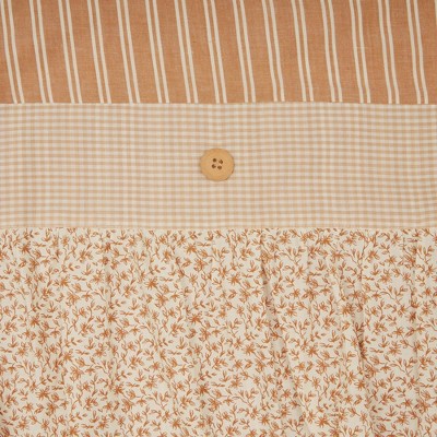 Camilia Golden Tan and Creme Ruffled Fabric Shower Curtain 72x72